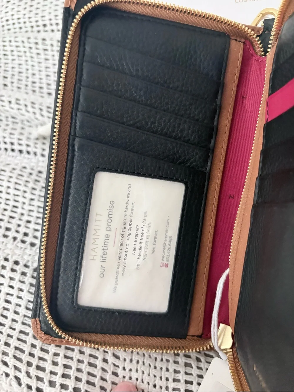 Hammitt Bryant Black and Brown Leather Wallet - NWT